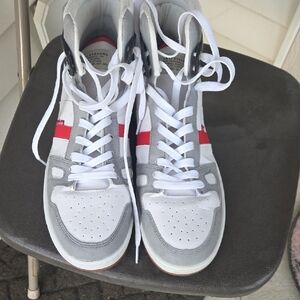 Levi's Men's High-Top Sneakers in White, Gray & Red